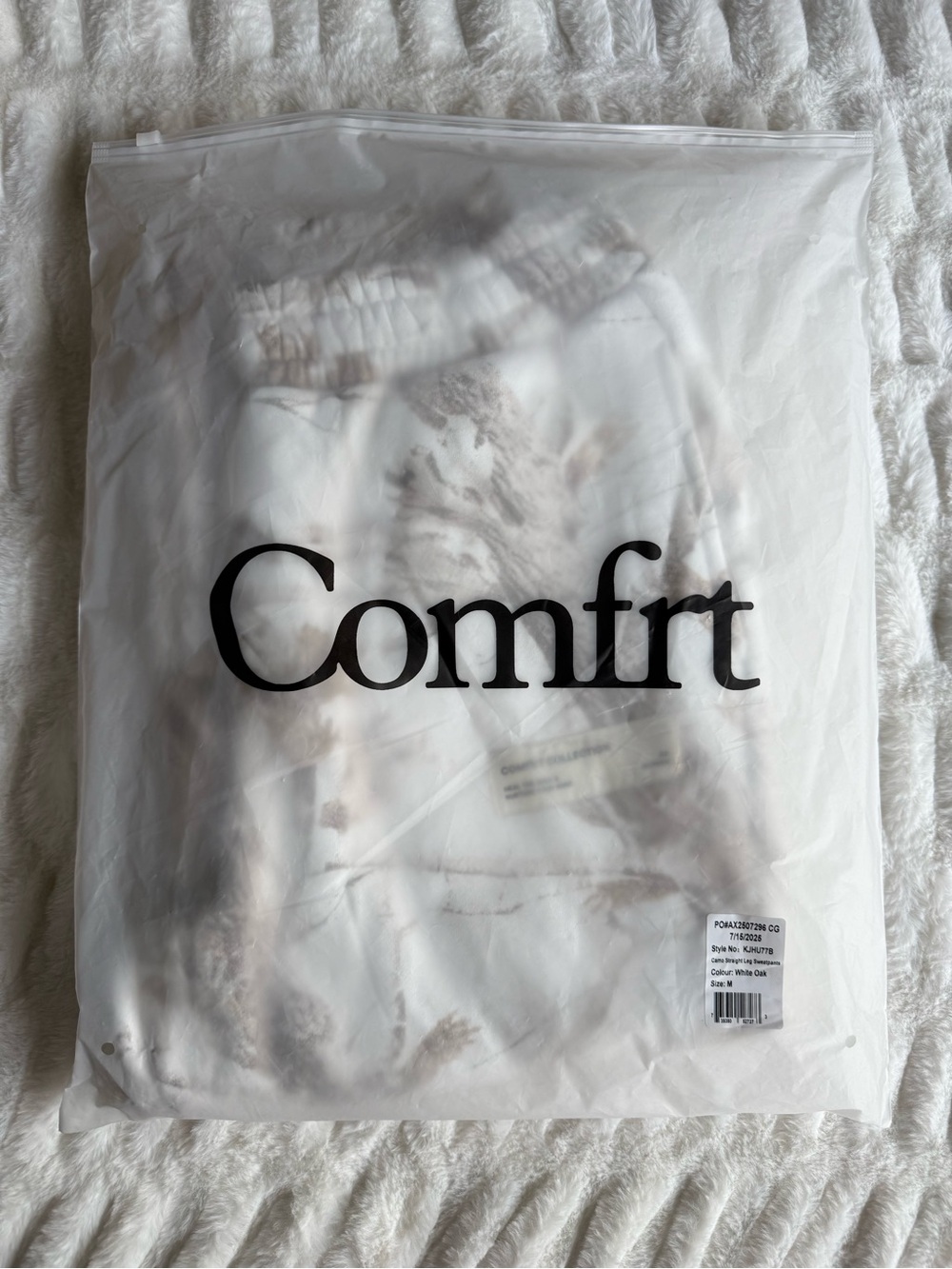 NWT- Comfrt Limited Edition White Oak Camo Straight Leg Sweatpant Size M - Picture 10 of 10